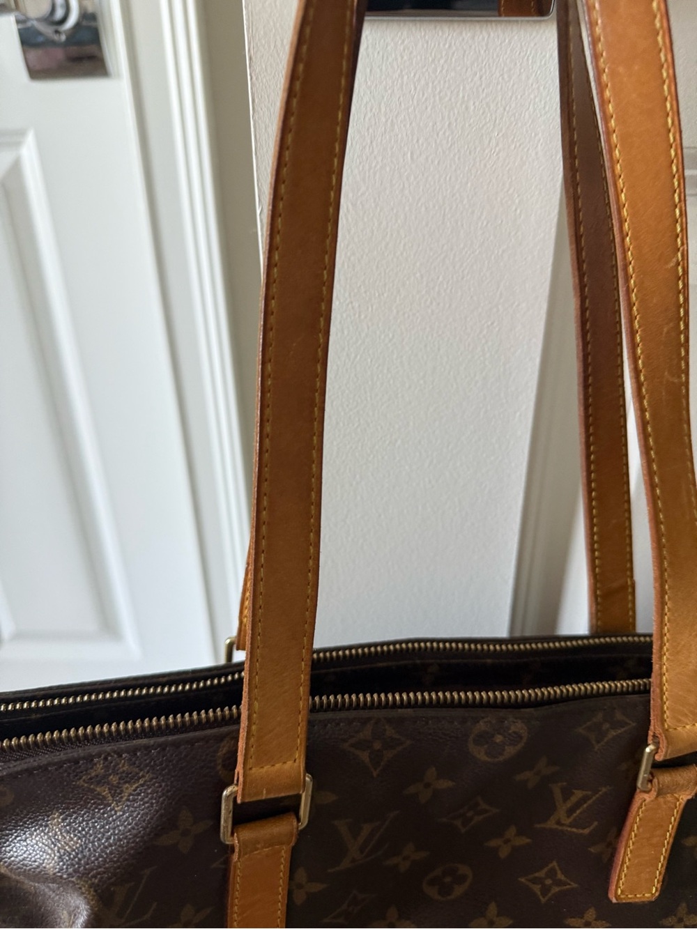 Louis Vuitton Brown Monogram Tote Bag - Picture 7 of 13